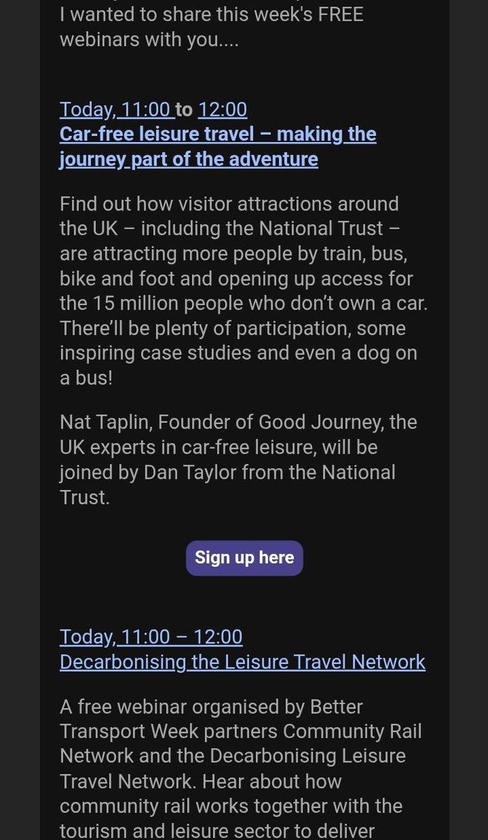 Julia Thorne 🏴 (@fullmarkseditor) on Twitter photo There's a certain irony in the timing of these <a href="/CBTransport/">Campaign for Better Transport</a> webinars. You wait ages for an online talk about bringing public transport and the tourist industry together, and two come along at once. There's a certain irony in the timing of these <a href="/CBTransport/">Campaign for Better Transport</a> webinars. You wait ages for an online talk about bringing public transport and the tourist industry together, and two come along at once.