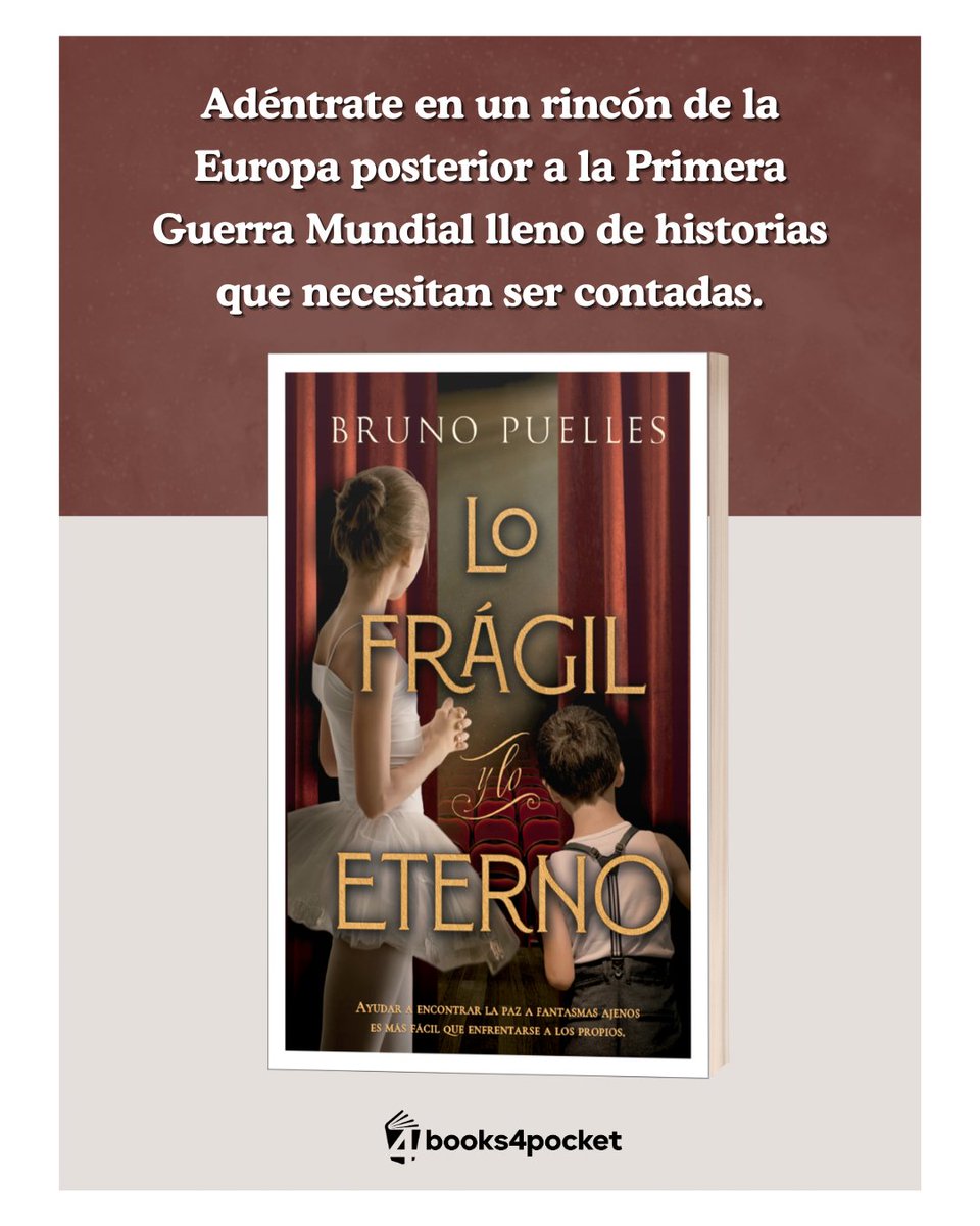 ¡Hoy sale a la venta la edición de bolsillo de #LoFrágilYLoEterno de Bruno Puelles!✨

<a href="/brunoenserio/">Bruno Puelles</a> nos vuelve a presentar esta ficción histórica que os llevará a un rincón de la Europa posterior a la I Guerra Mundial lleno de historias que necesitan ser contadas.📚❤️‍🩹
