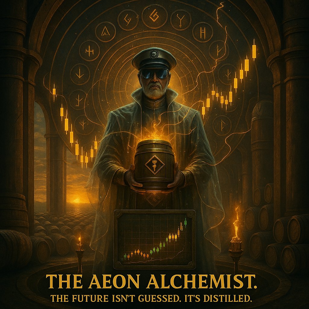 planetwhiskey's tweet photo. 🧪 The Aeon Alchemist doesn’t predict the future.
He distills it — barrel by barrel, cycle by cycle.
📈 Bullish isn’t luck. It’s timing.

🌐 https://t.co/2PwBaCc1Pd
🟡 https://t.co/cIX5qjNUb6
#PWhiskey  #RWA #Solana #BullSpirit 🥃 https://t.co/3nTfa21ekb