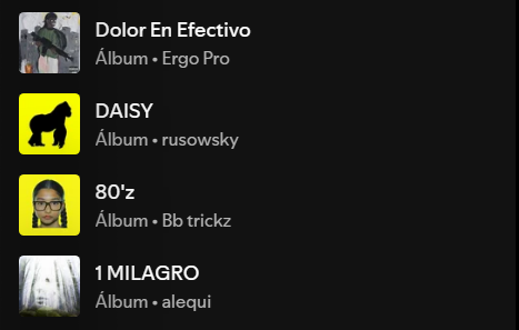 a saber cuantas veces me escuchado estos albums en total