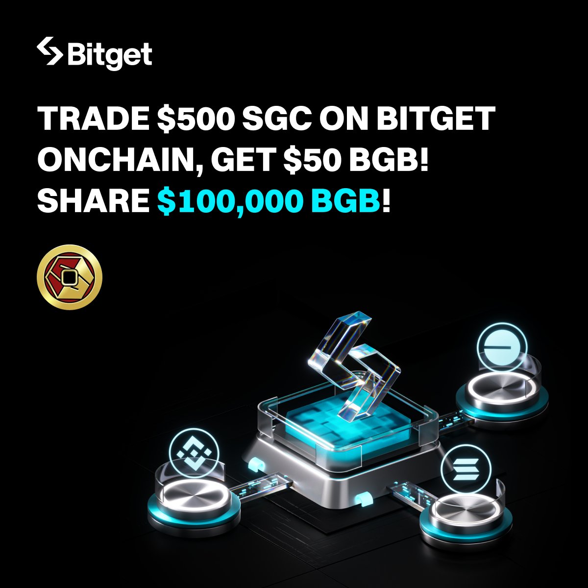 Bitget (@bitgetglobal) on Twitter photo Onchain Trading Competition 11: Trade $SGC <a href="/b3k_games/">KAI Battle of Three Kingdoms</a> & share $100,000 in $BGB!
💸 Make one $500+ buy order of SGC for a chance to win $50 BGB
🏆 Winners will be selected by UID last digit
🗓 June 17, 10:00 AM – June 19, 10:00 AM (UTC)
Register now: bitget.com/events/activit… Onchain Trading Competition 11: Trade $SGC <a href="/b3k_games/">KAI Battle of Three Kingdoms</a> & share $100,000 in $BGB!
💸 Make one $500+ buy order of SGC for a chance to win $50 BGB
🏆 Winners will be selected by UID last digit
🗓 June 17, 10:00 AM – June 19, 10:00 AM (UTC)
Register now: bitget.com/events/activit…