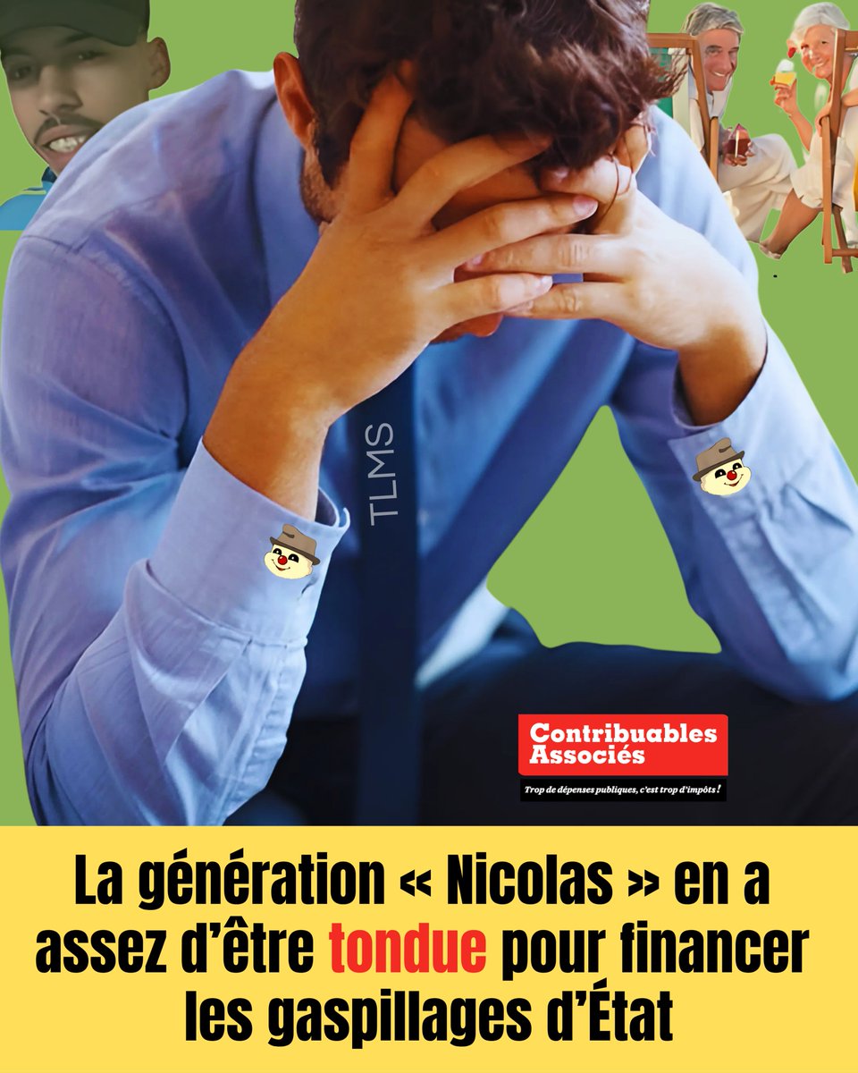 🤬Il est déclassé, paie pour tout (et tout le monde) sans rien recevoir en retour, et voit ses perspectives d'avenir s'assombrir de jour en jour : Nicolas en marre, et il le fait savoir ! 
➡️ contribuablesassocies.org/2025/06/17/la-…