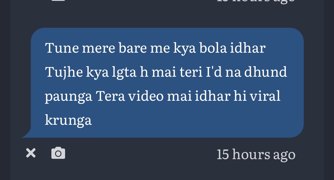 Potato!🚩 (@avoid_potato) on Twitter photo How low can someone stoop? 😂
People are messaging me pretending to be my ex,trying to scare or threaten me.
But they forgot one thing:
He’s never written a full sentence without using Hindi in 5 years.
I tolerated him long enough to spot the fakes in 2 seconds.🙃 How low can someone stoop? 😂
People are messaging me pretending to be my ex,trying to scare or threaten me.
But they forgot one thing:
He’s never written a full sentence without using Hindi in 5 years.
I tolerated him long enough to spot the fakes in 2 seconds.🙃