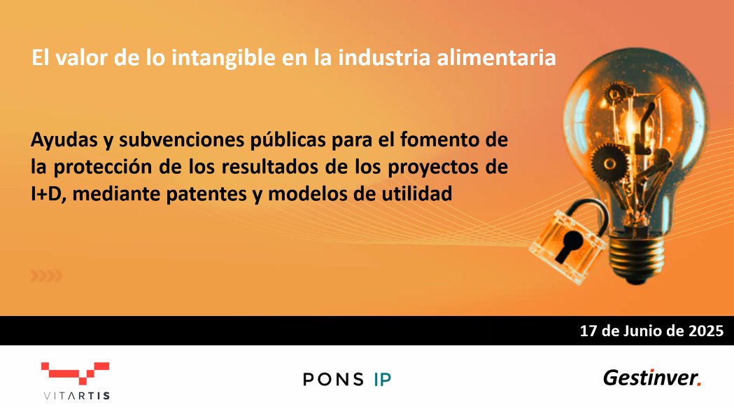 💡 ¿Puede la #PropiedadIndustrial ser una ventaja competitiva?

Hoy, junto a <a href="/PONS_IP/">PONS IP</a> y #Gestinver, hemos analizado cómo integrarla en la estrategia de negocio y protegerla con apoyo financiero.

🔐 Un activo clave en la #competitividad empresarial.

#IndustriaAlimentaria #CyL