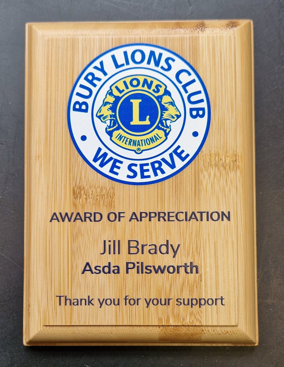 What a lovely surprise to have received this award of appreciation from Bury Lions Club. It is so nice to hear that Asda Pilsworth is making a difference to good causes in our local community.  Super proud.