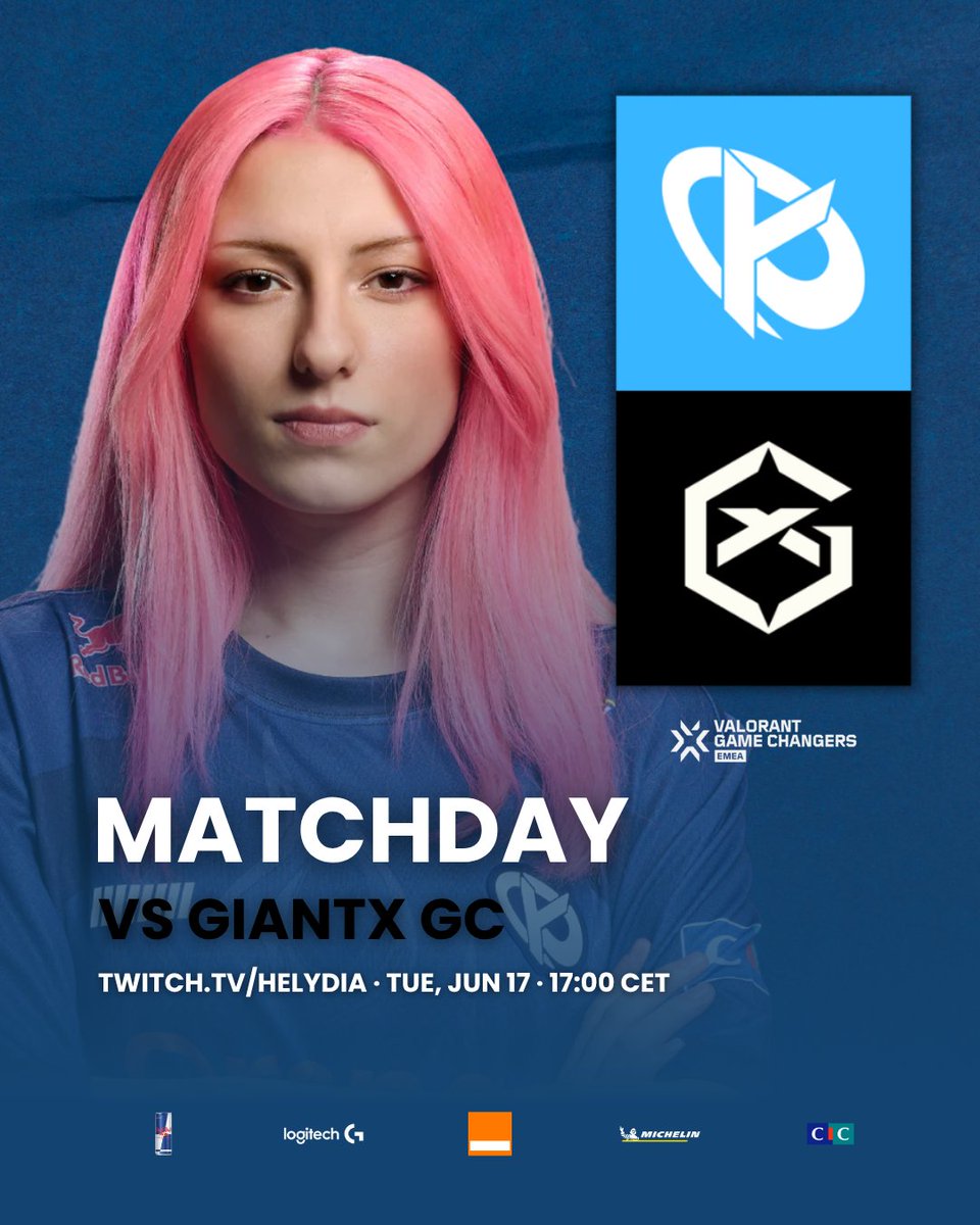 IT'S UPPER FINAL DAY!

🆚 GIANTX GC
⏰ 17:00 CET ~ 18:00 TSİ
🔗 twitch.tv/helydia

#KCORP #KCWIN #VCTGameChangersEMEA