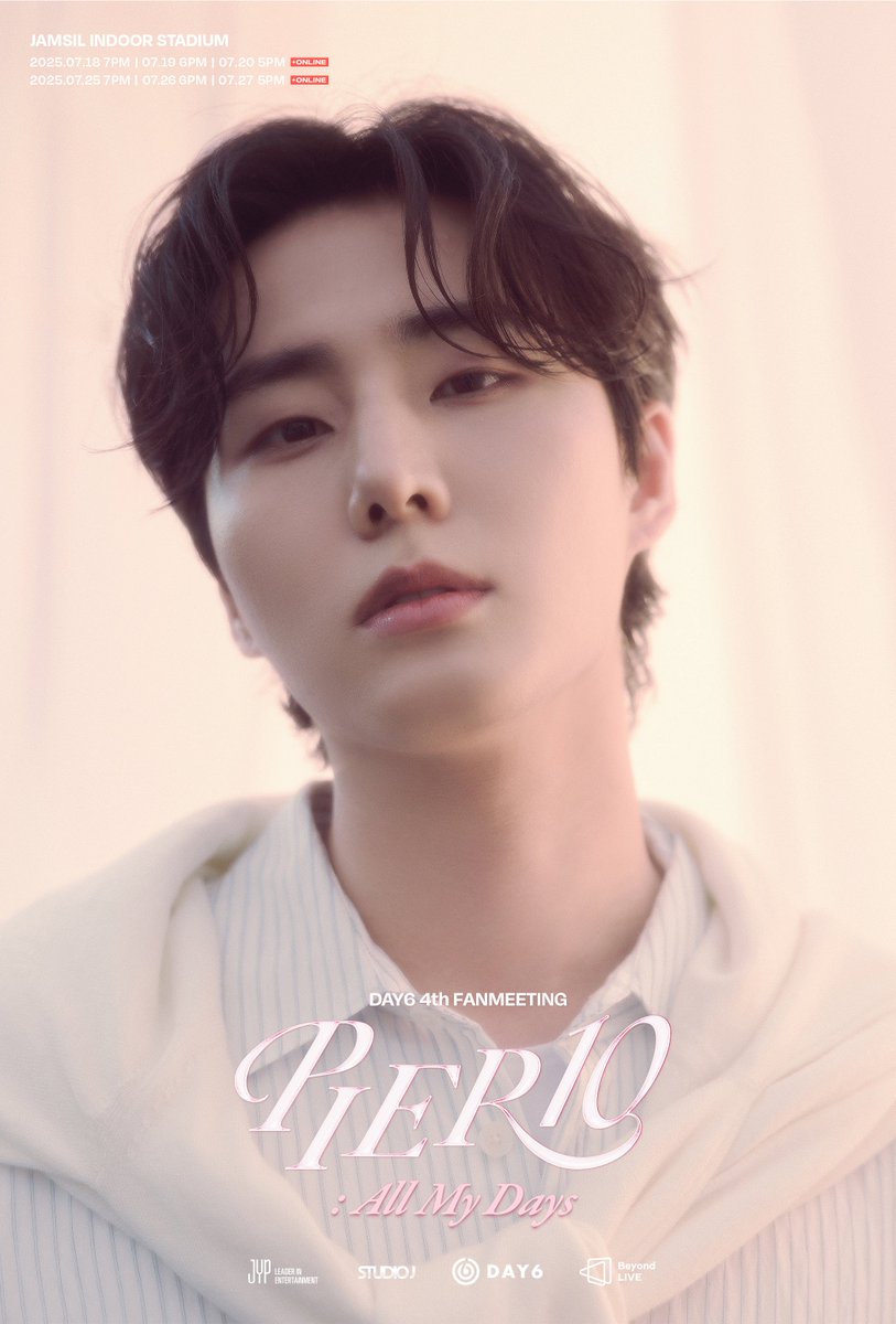 DAY6(데이식스) 4TH FANMEETING
‘PIER 10: All My Days’ 🫧

#YoungK #영케이 TEASER

2025.07.18 | 07.19 | 07.20 + Beyond LIVE
2025.07.25 | 07.26 | 07.27 + Beyond LIVE

@ JAMSIL INDOOR STADIUM

#DAY6 #데이식스
#MyDay #마이데이
#DAY6_4TH_FANMEETING
#PIER10_All_My_Days
