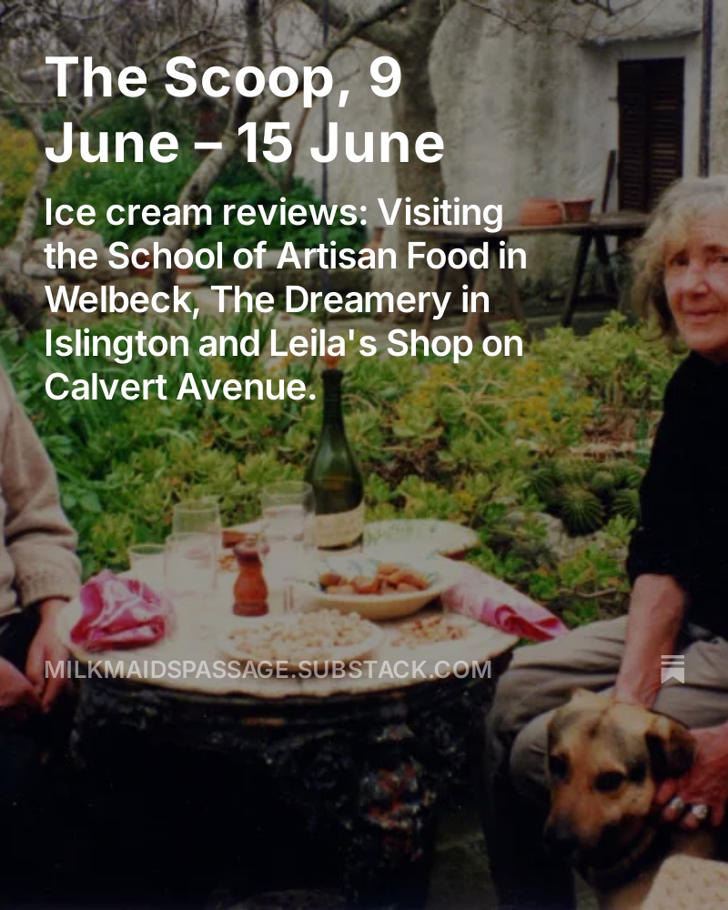 I made a little blog to review ice creams🍨 this week feat. the School of Artisan Food, The Dreamery and dinner at Leila's.