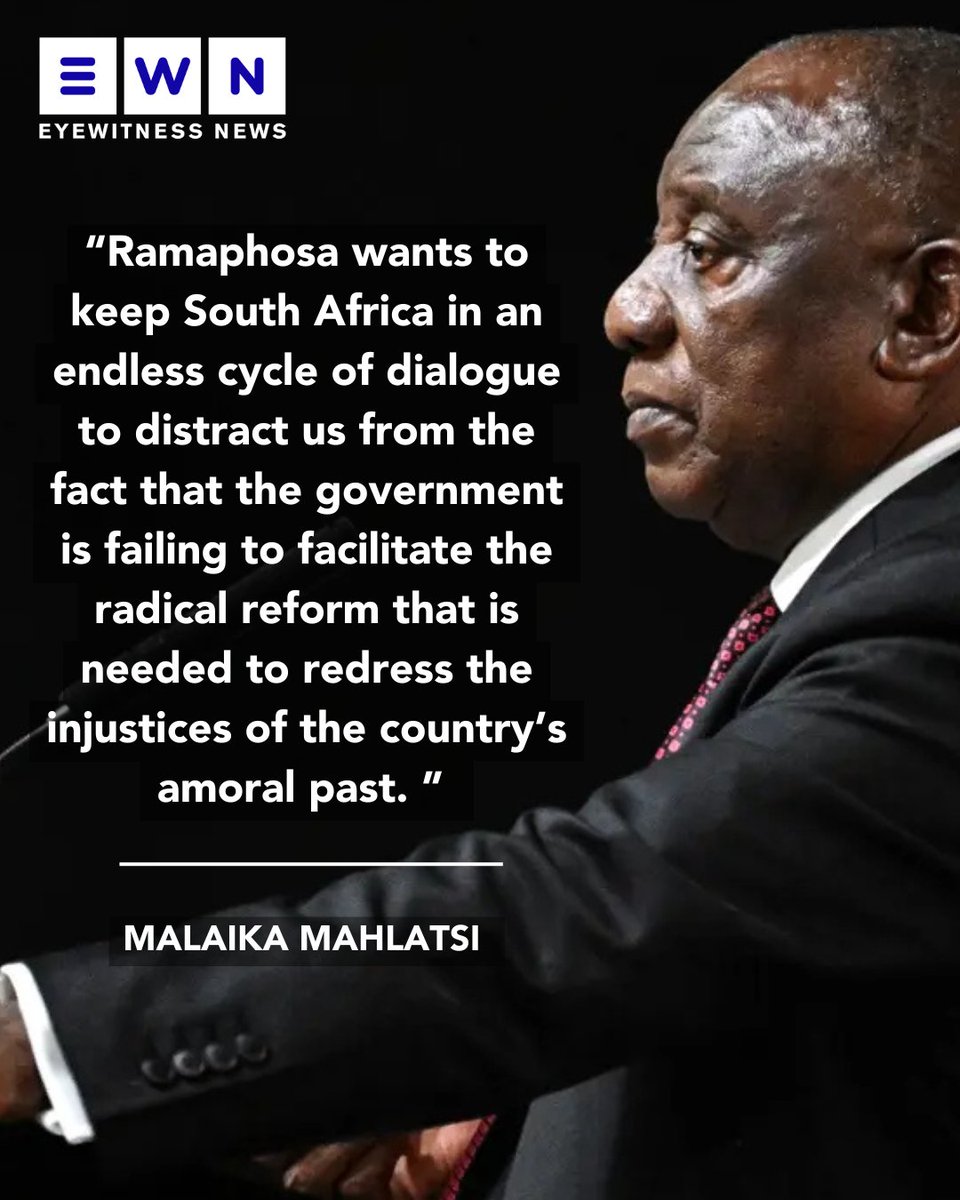 MALAIKA MAHLATSI | National Dialogue is a distraction from failure to achieve meaningful transformation. tinyurl.com/yzfy7492
