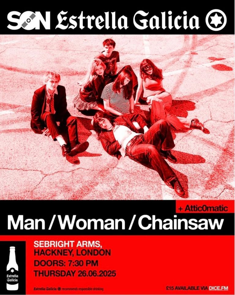 THE LINE of BEST FIT (@bestfitmusic) on Twitter photo Win tickets to Man/Woman/Chainsaw's (<a href="/mwcband_/">Man/Woman/Chainsaw</a>) sold-out London show next week at Paper Dress in Hackney - and we'll even throw in some free beer from SON Estrella Galicia (@son_eg) too buff.ly/mB3yQS2 Win tickets to Man/Woman/Chainsaw's (<a href="/mwcband_/">Man/Woman/Chainsaw</a>) sold-out London show next week at Paper Dress in Hackney - and we'll even throw in some free beer from SON Estrella Galicia (@son_eg) too buff.ly/mB3yQS2