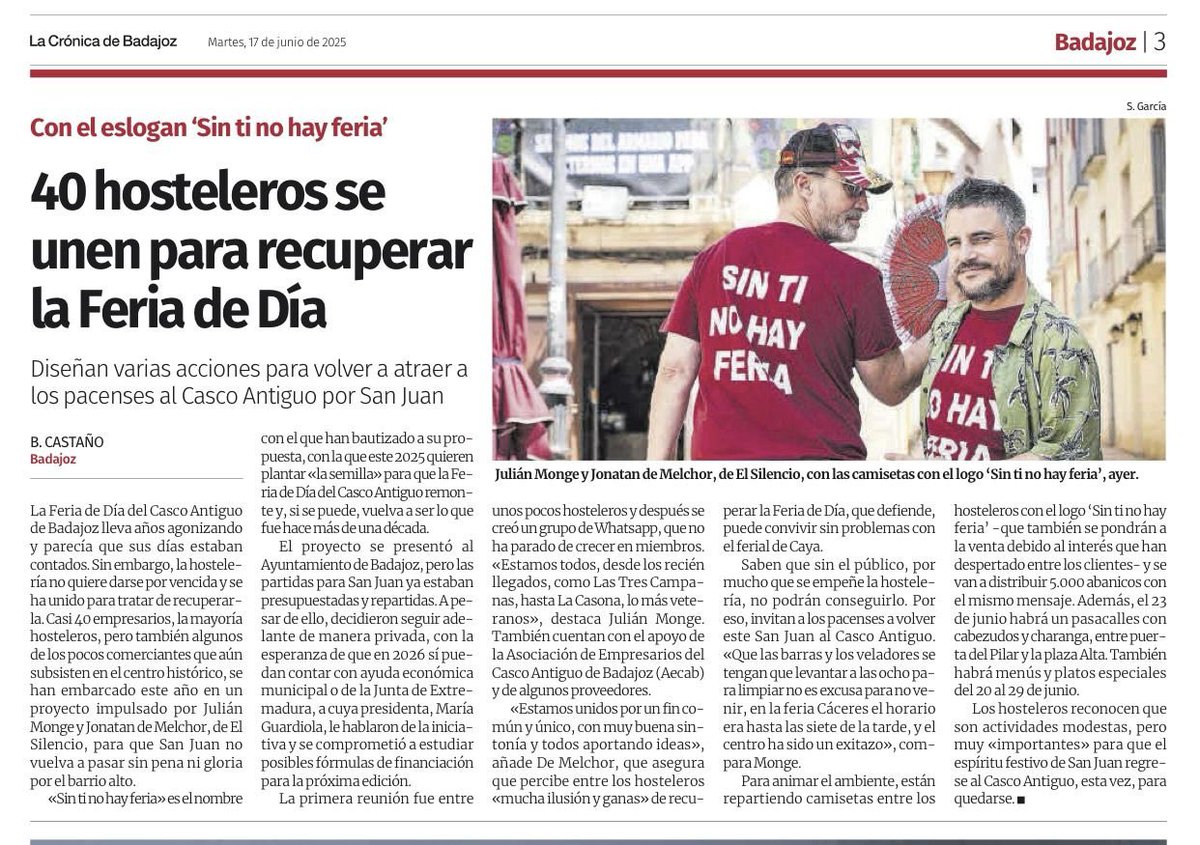 👉🏼 Qué sería de nuestro #CascoHistórico sin la iniciativa privada. 

Con un ayuntamiento que lo ha sumido en el abandono y en una desesperante abulia y negligencia, es vergonzoso que tenga que ser la inversión, el compromiso y la ilusión de particulares como El Silencio, Carmen