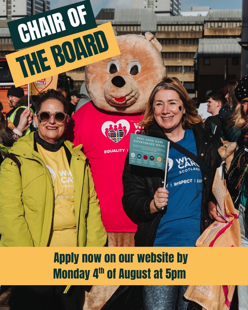 whocaresscot's tweet image. New Opportunity! Are you a visionary leader with a passion for making a difference?
We’re recruiting for a new Chair of the Board.
Find out more and how to apply 👇whocaresscotland.org/event/chair-of…