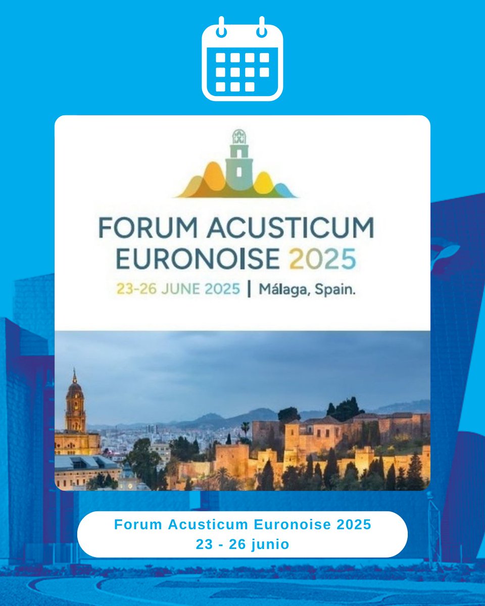 Fycma (@fycma) on Twitter photo ๐ Del 23 al 26 de junio, FYCMA acoge <a href="/FAeuronoise2025/">Forum Acusticum / Euronoise 2025</a>, gran cita europea sobre acรบstica e ingenierรญa de control del ruido de <a href="/EAAacoustics/">EAA European Acoustics Association</a>.
๐ค Ponencias, sesiones y actividades tรฉcnicas.
โน๏ธ fycma.com/evento/forum-aโฆ
#MICE #Innovaciรณn #Mรกlaga ๐ Del 23 al 26 de junio, FYCMA acoge <a href="/FAeuronoise2025/">Forum Acusticum / Euronoise 2025</a>, gran cita europea sobre acรบstica e ingenierรญa de control del ruido de <a href="/EAAacoustics/">EAA European Acoustics Association</a>.
๐ค Ponencias, sesiones y actividades tรฉcnicas.
โน๏ธ fycma.com/evento/forum-aโฆ
#MICE #Innovaciรณn #Mรกlaga