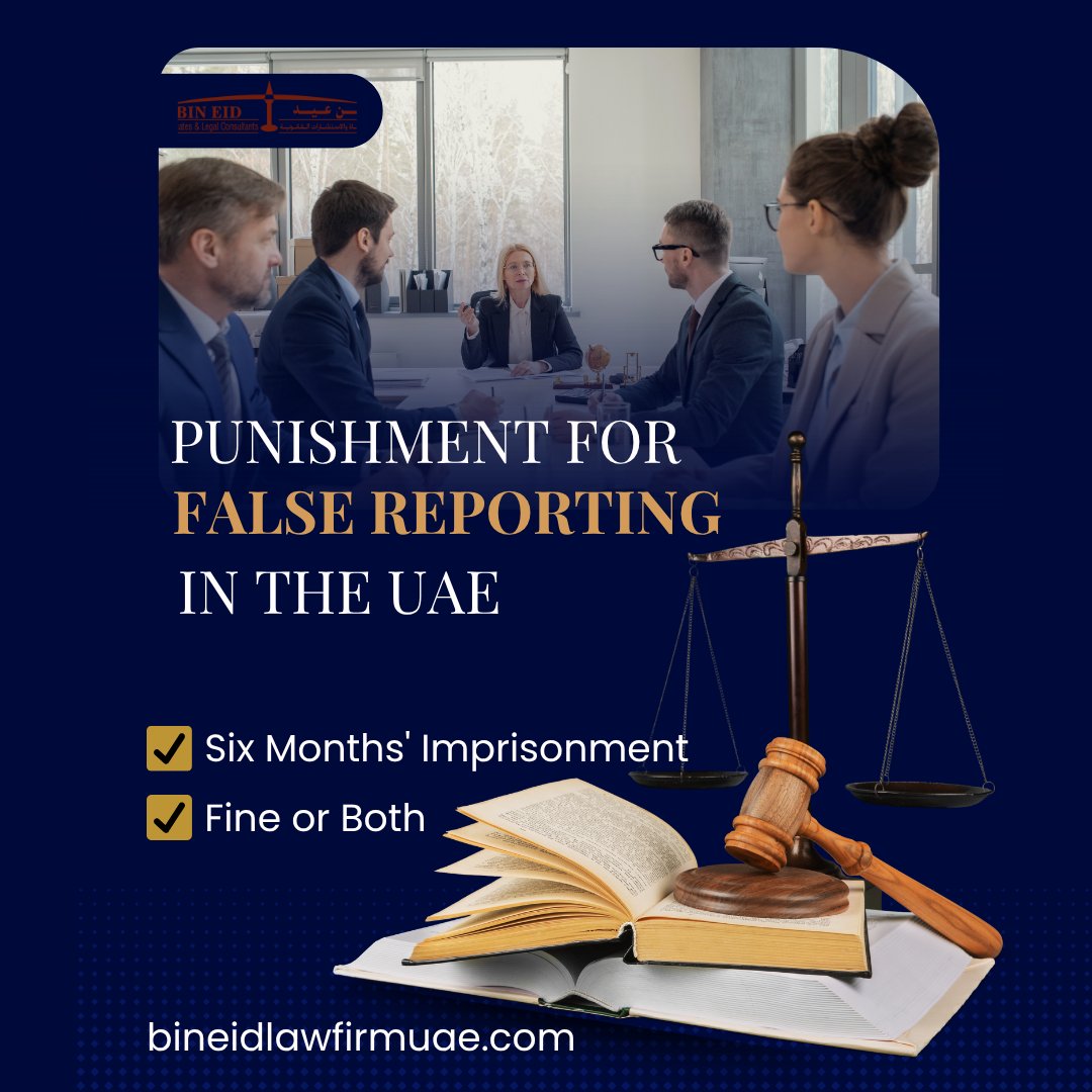bineidadvocate's tweet image. False reporting occurs when an individual intentionally provides misleading and untrue information to official bodies.
The penalty can include up to 6 months’ jail a fine or both. 
#falsereporting #falsereportinguae #fabricatedcomplaint #misleadinginformation #untrueinformation