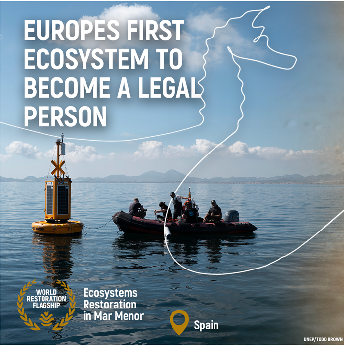 UN Environment Programme (@unep) on Twitter photo Europe’s first ecosystem to become a legal person is now a <a href="/UN/">United Nations</a> World Restoration Flagship!
Thanks to citizen action and government leadership, Spain's Mar Menor lagoon is being restored after years of pollution.
Congratulations to this inspiring #GenerationRestoration Europe’s first ecosystem to become a legal person is now a <a href="/UN/">United Nations</a> World Restoration Flagship!
Thanks to citizen action and government leadership, Spain's Mar Menor lagoon is being restored after years of pollution.
Congratulations to this inspiring #GenerationRestoration