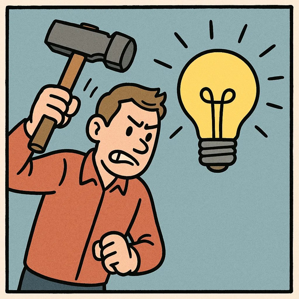 מי שיש לו פטיש רואה בכל דבר מסמר.

משפיען רשת שצריך לקדם מוצר, יחפש לקדם את המוצר בכל מקום. למשוך את השיח הציבורי אליו. יורדים למקלט? הזדמנות טובה לקדם. עולים מהמקלט? הזדמנות טובה לקדם. מה שקורה הוא חסר משמעות כמעט, הוא רק הזדמנות למה שאני ממוקד בו.

פרופיל ציבורי, פוליטיקאי או