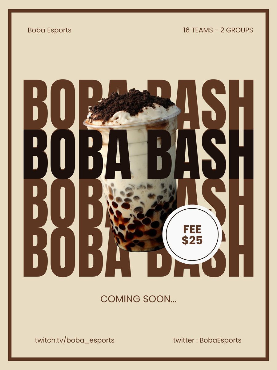 BobaBall lovers would love to introduce the Boba Bash Tournament! This is a 2 and a half month tournament for mid/high ELO teams! (ASC 3 and BELOW)

If you're interested then join this server, for early access: discord.gg/JEsApRurrj