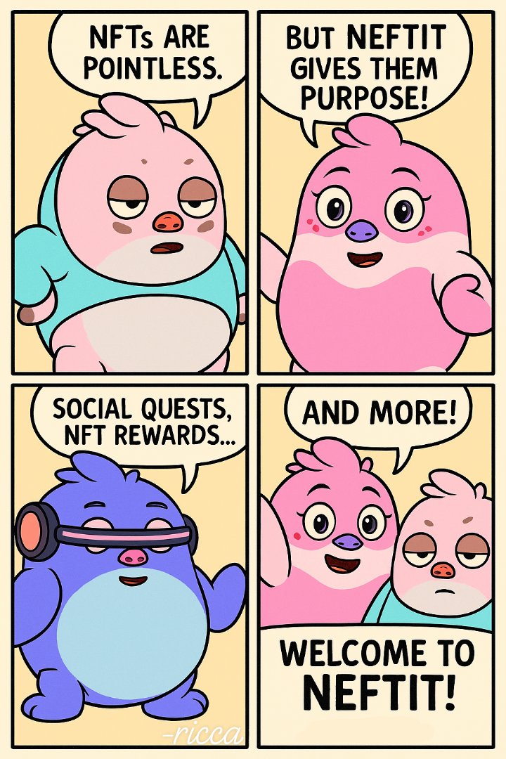 Ricxxie11's tweet photo. Me: NFTs are useless.
NEFTIT: Hold my quest. 🫡
Now I’m earning rewards for doing quest and vibes.
Web3 never felt this fun. 😂🔥
#NEFTIT #Web3Quests #NFTsWithPurpose
#neftitheroes @neftitxyz
NEFTIT DOMAIN CUTIEE https://t.co/hq6GYgzyiz