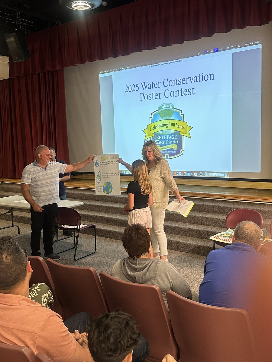 Congratulations to the students who participated in the water conservation poster contest. Job well done! #WeAreBethpage💙💛