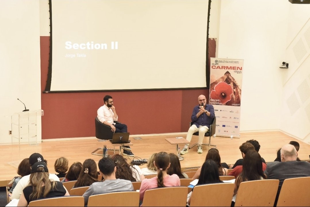 aubclassical's tweet photo. Photos from 
Carmen from score to stage 

With Jorge Takla and Wiaam Haddad 

In collaboration with the Zaki Nassif Program and the Baalbeck International Festival, and the AUB Classical Music Club 

@AUB_Lebanon 
@BaalbeckFest https://t.co/hkrlBjNsu4
