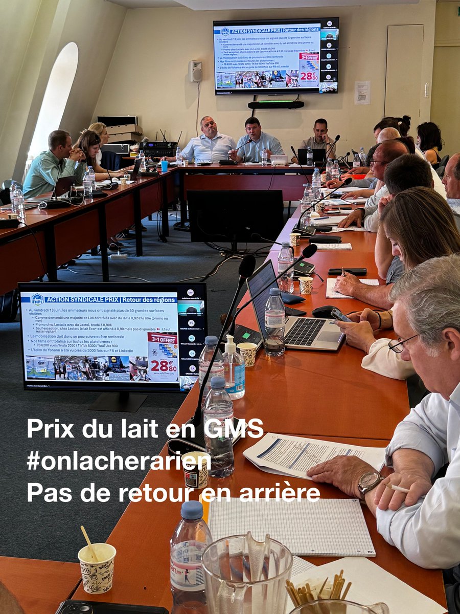 Conseil d'Administration de la FNPL accueilli par Jeunes Agriculteurs. Les mobilisations autour du prix du lait en GMS au cœur des débats !  #onlacherarien #ceuxquifontlelait