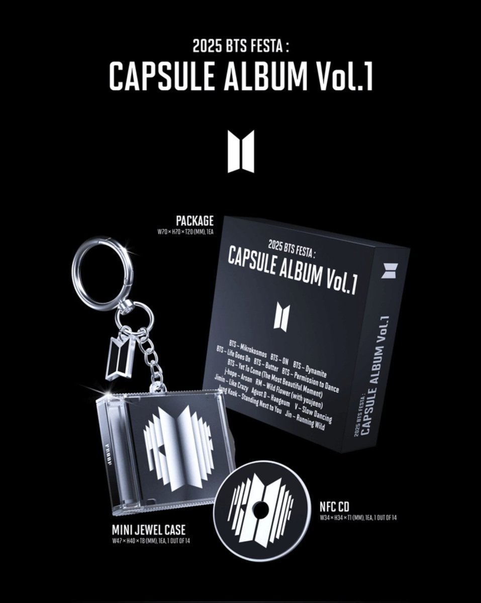 [PO] BTS CAPSULE ALBUM Vol. 1

IDR 255.000 (✔️ ems tax)
Close: 23 Juni 2025
Details &amp; Order form 👉🏻 bit.ly/capsulealbumbts