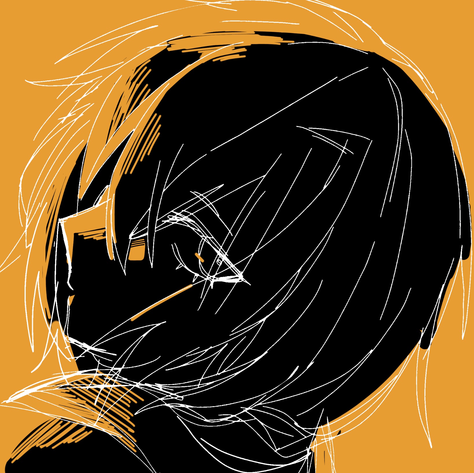 モノクロ原画 兎＊キノコ＊星花