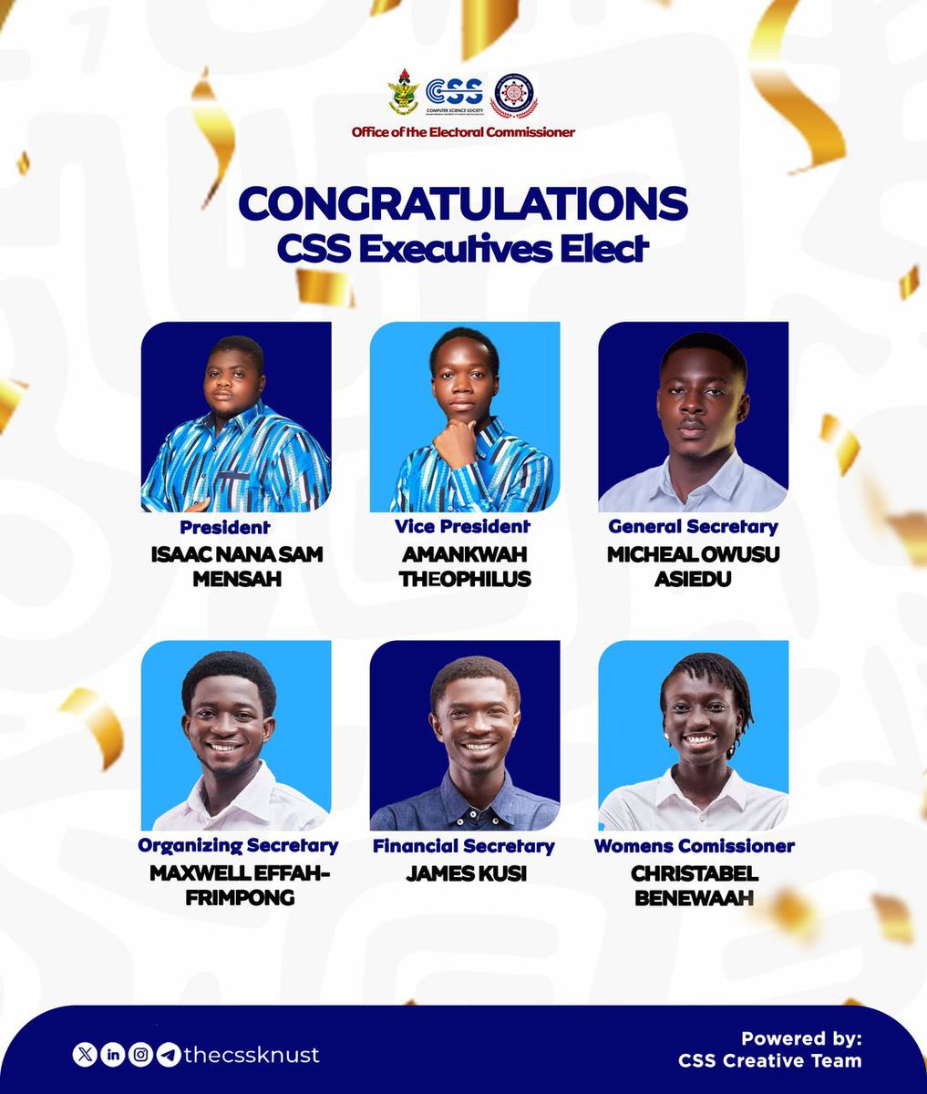 kvng_amass's tweet image. We did it! I’m officially the Vice President Elect of @thecssknust .
Grateful for the support. Ready to serve and lead. Let’s make it count!
#CSSKNUST #VP #Leadership #AmassForImpact