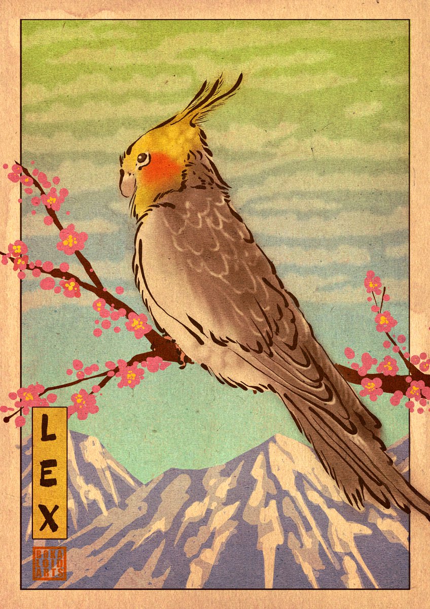 A gift for a friend who just lost their precious family member. An Australian Cockatiel named "Lex".

Fly free li'l buddy!