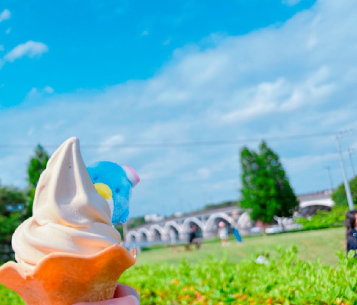 penco_sam's tweet image. 今日は暑かった…
のでソフトクリーム…
食べたかった😇（過去のやつ）