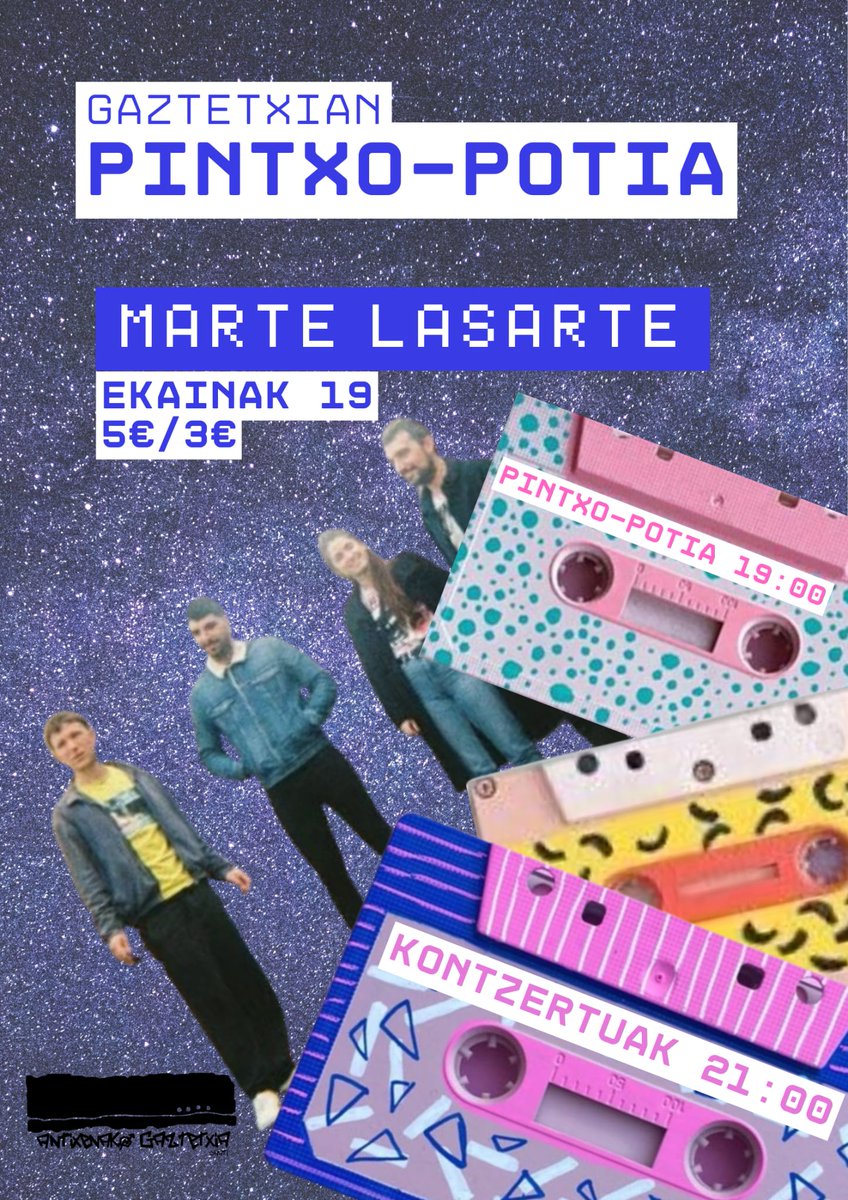 -𝙿𝚒𝚗𝚝𝚡𝚘-𝙿𝚘𝚝𝚒𝚊-

Bagatoz eguen hontan be pintxo-potiaz gaztetxera!!! Oinguan Marte Lasarten txandia izango da! Sartu Gaztetxia zuen rondan!