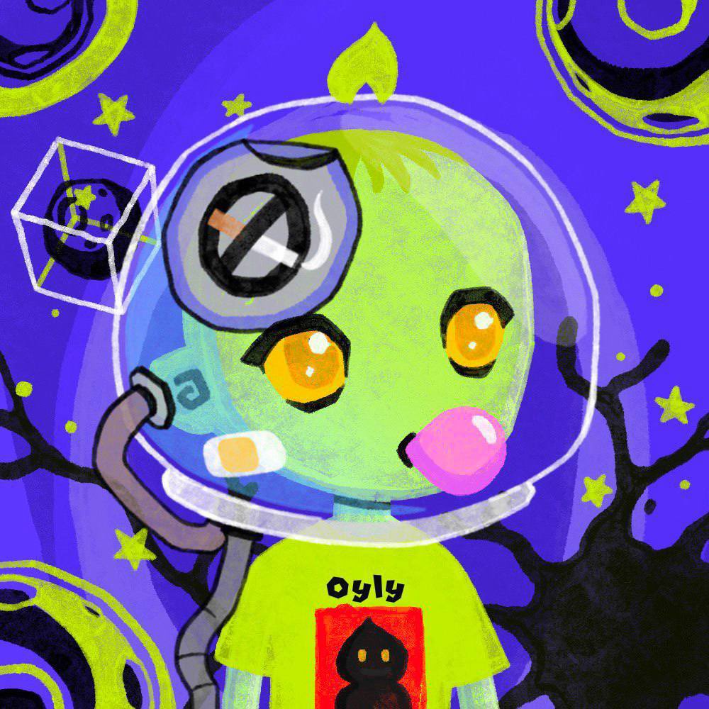 Just received this legendary 1/1 from <a href="/OrbLadies/">Orb Ladies</a> ❤️

Infused with cosmic energy and interstellar attitude — pure space heat.

Big shoutout to the team — this kind of creative spice is exactly what keeps Alkanes fun and alive.

Also appreciate the WL love for the Oyly tribe.