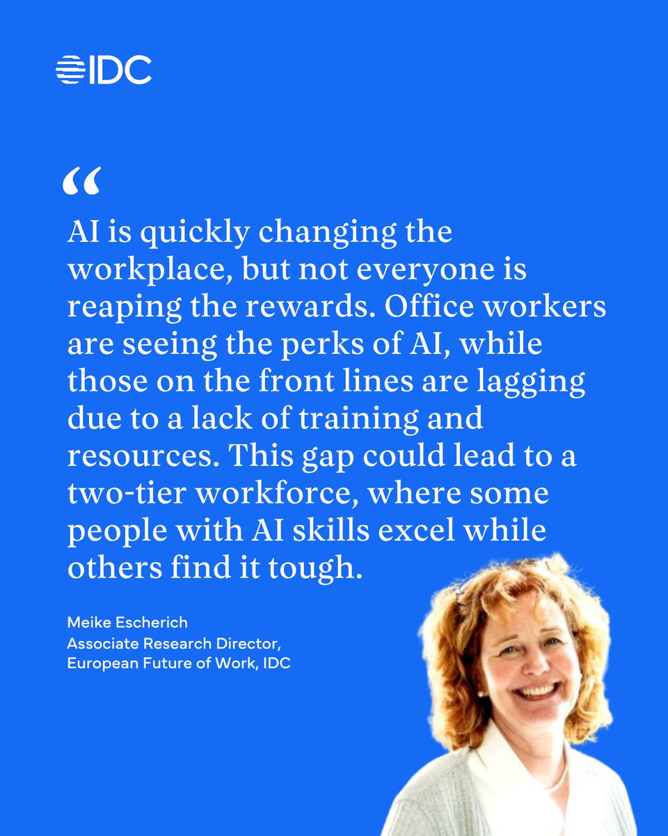 Is AI creating a two-tier workforce? Read Meike Escherich’s latest blog to learn more: 
blog-idceurope.com/is-ai-creating…
