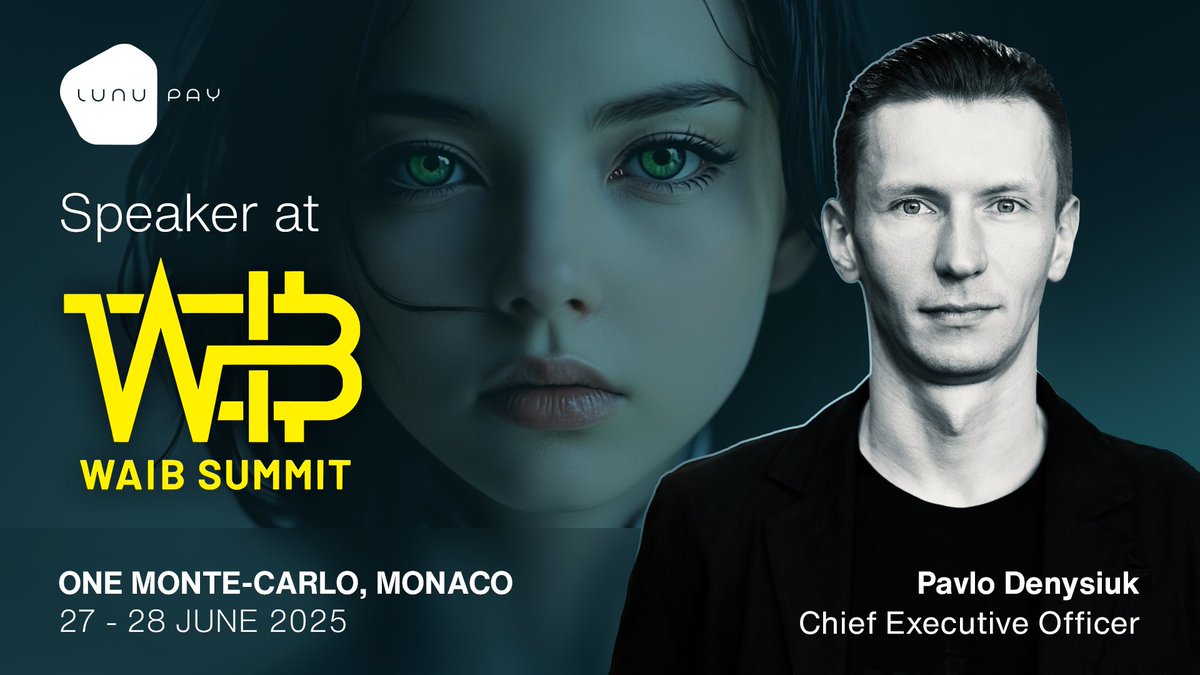 Lunu Pay (@lunu_pay) on Twitter photo 🚀 We’re proud to share that our CEO, Pavlo Denysiuk, will be representing Lunu Pay as a speaker at the upcoming <a href="/waibsummit/">WAIB Summit</a> in Monaco!
📅 June 27th at 14:15
🎤 Panel: “Stablecoins: The Backbone of Future Economy”
Pavlo will share his perspective on the evolving role of 🚀 We’re proud to share that our CEO, Pavlo Denysiuk, will be representing Lunu Pay as a speaker at the upcoming <a href="/waibsummit/">WAIB Summit</a> in Monaco!
📅 June 27th at 14:15
🎤 Panel: “Stablecoins: The Backbone of Future Economy”
Pavlo will share his perspective on the evolving role of