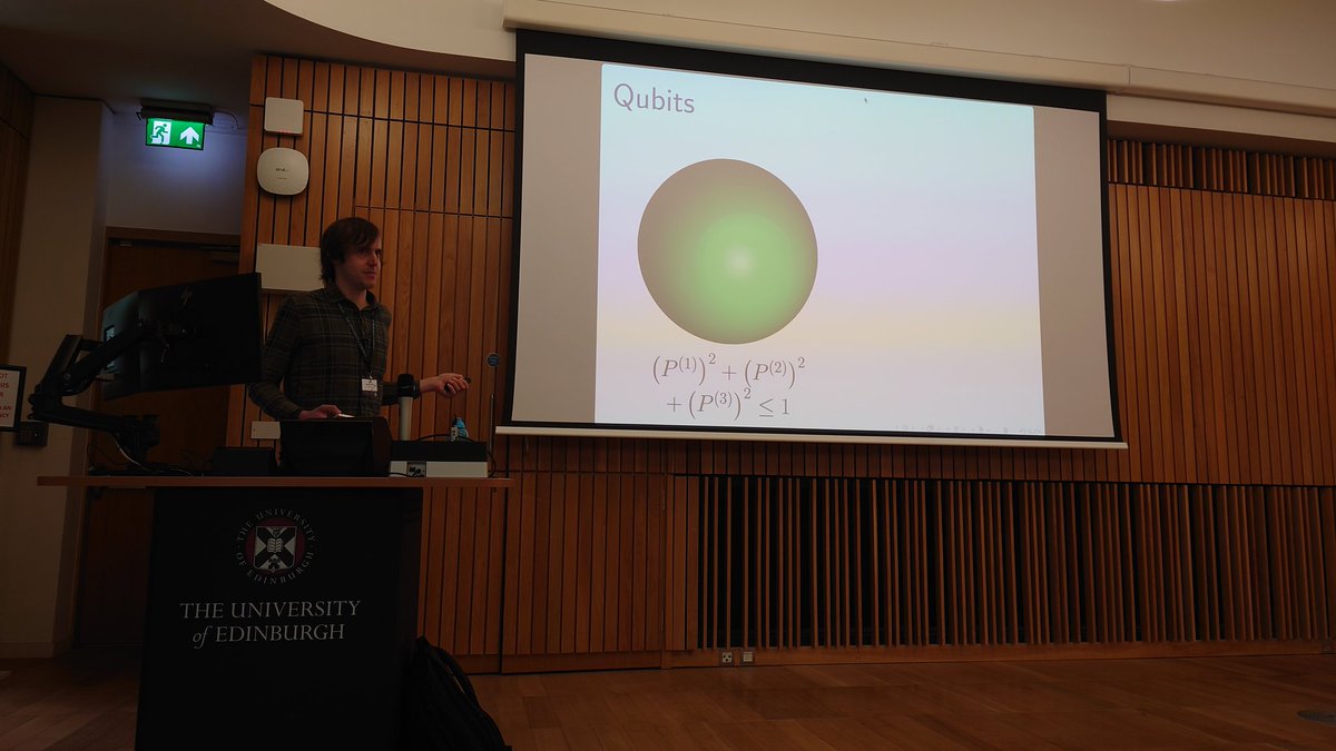 Second day of #FQC25: Matt Pusey talks about the reconstruction of state spaces from data.