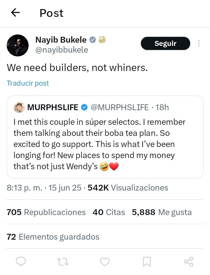 cacho1988's tweet photo. Bitch, you keep on whining over the previous governments.

You are the biggest whiner of them all @nayibbukele !!!! https://t.co/2gduFAwC2B