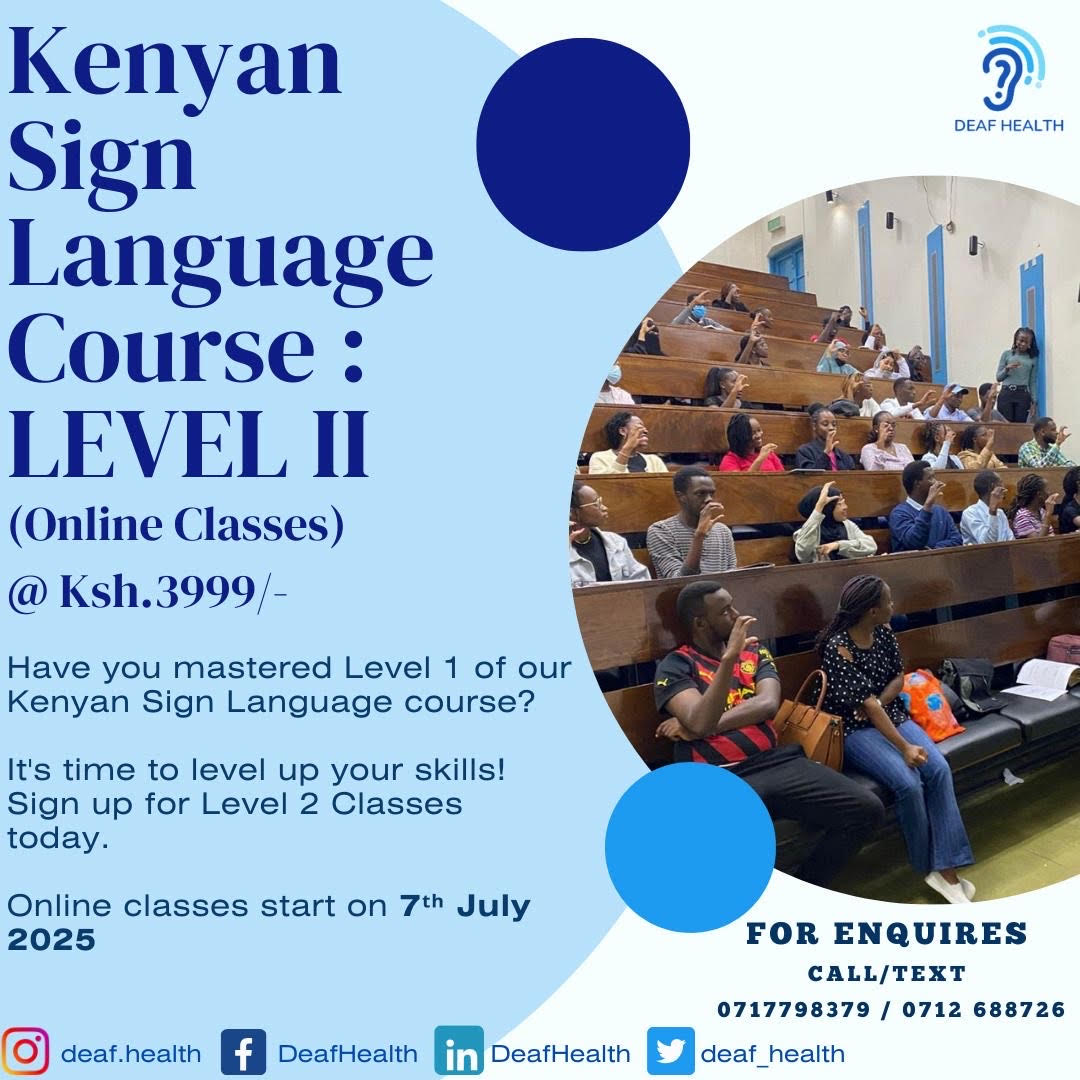 UoNDOS_Careers's tweet image. Ready to take your Kenyan Sign Language (KSL) skills to the next level?
Course Details:
Fee: KSH 3,999 only
Start Date: Monday, July 7th, 2025
Time: 8:00 PM – 9:00 PM (Every Monday)
Platform: Google Meet
Ready to sign up? Click on the link to register: forms.gle/s1Fd8x29d4fc6u…