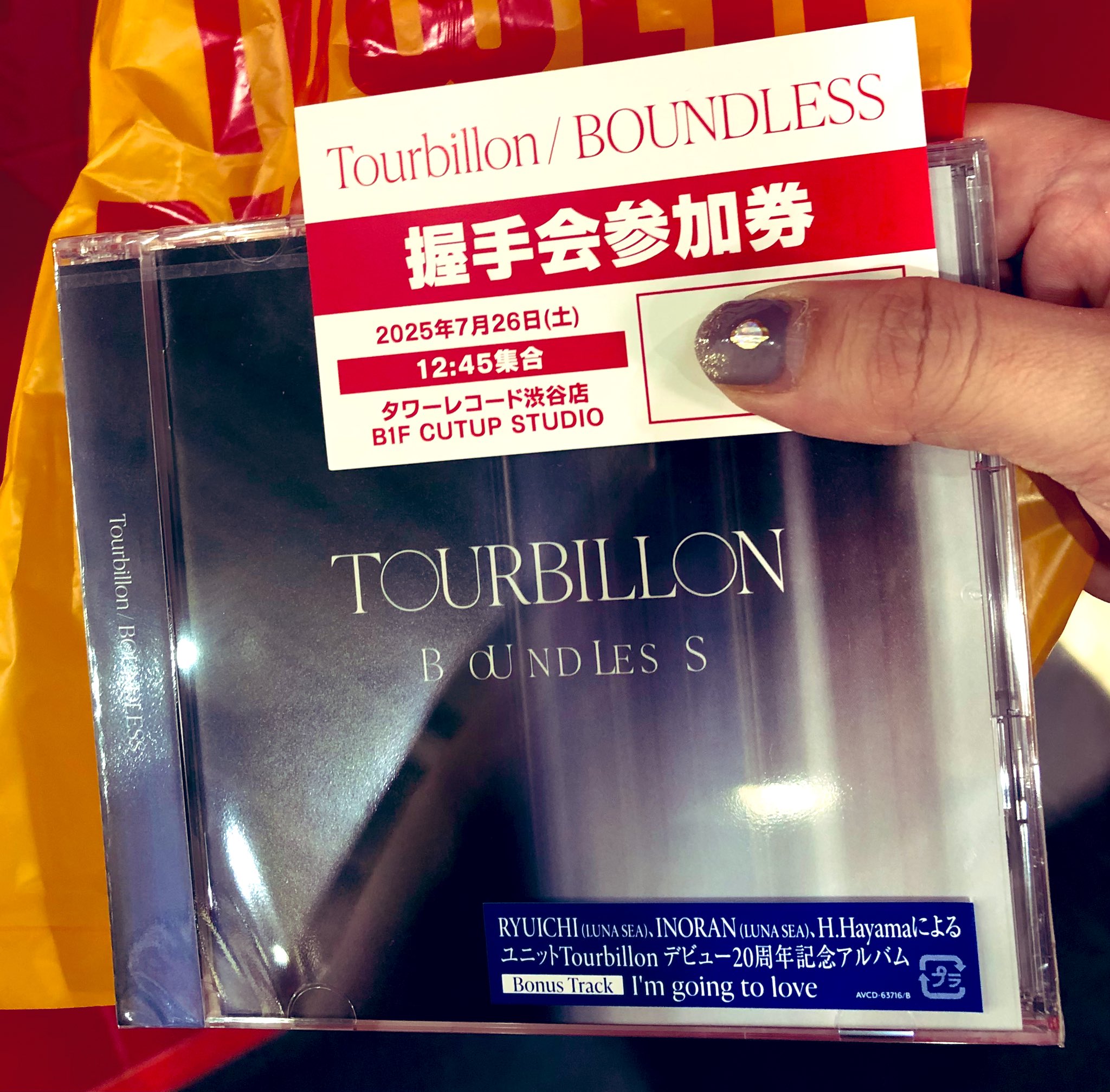 限定盤 イベント特典 TOURBILLON BOUNDLESS NEWS[6/18（水）20時より「Tourbillon『BOUNDLESS』発売記念