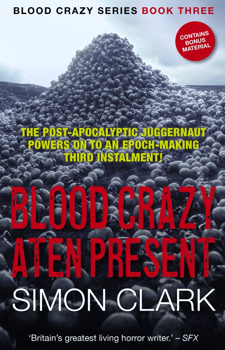 Iconographically, great minds think alike!
#BloodCrazy Book 3, Aten Present by #SimonClark <a href="/hotelmidnight/">Simon Clark</a>
dv-publishing.com/blood-crazy-at…
#horrorfiction #darkfiction #endoftheworld #postapocalyptic #dystopian #28YearsLater