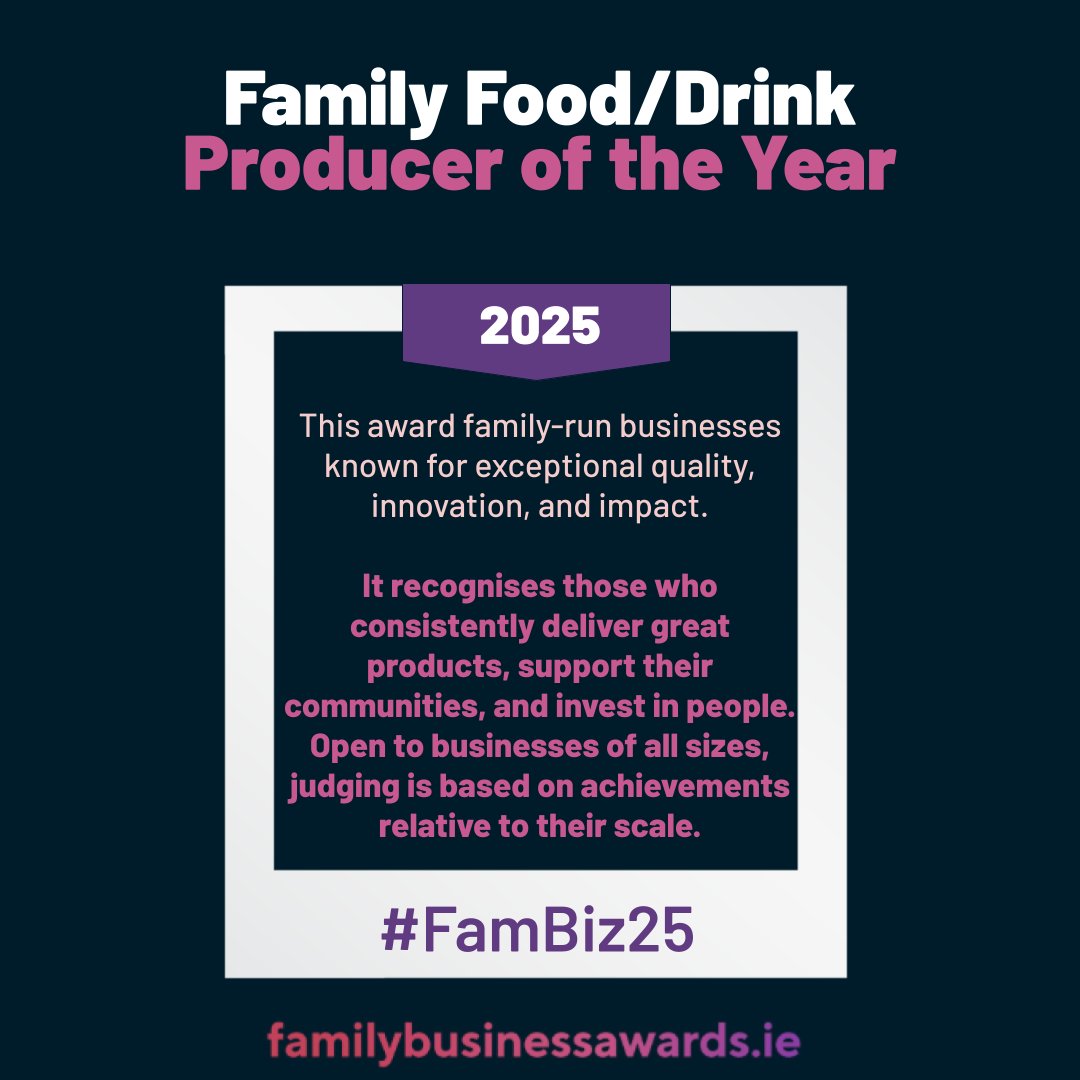 Got a food or drink business that’s all about family, flavour, and quality? 🍯

This award’s for you.

🏆 Enter the Family Food and Drink Producer of the Year → …ilybusinessawards.secure-platform.com/a/solicitation…

#FamBiz25 #FoodAndDrink