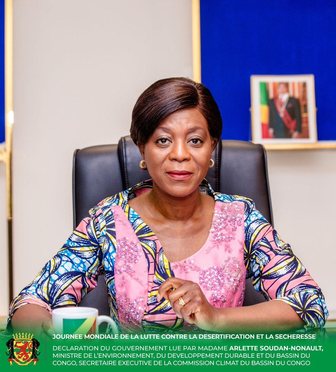 Min. Environnement, D. Durable & Bassin du Congo (@envddbc_gouvcg) on Twitter photo Journée mondiale de la lutte contre la désertification et la sécheresse
Déclaration du Gouvernement lue par Mme <a href="/ASoudanNonault/">Arlette Soudan-Nonault</a>, Ministre, secrétaire exécutive de la Commission Climat du Bassin du Congo
⤵️⤵️
developpement-durable.gouv.cg/2025/06/17/jou… Journée mondiale de la lutte contre la désertification et la sécheresse
Déclaration du Gouvernement lue par Mme <a href="/ASoudanNonault/">Arlette Soudan-Nonault</a>, Ministre, secrétaire exécutive de la Commission Climat du Bassin du Congo
⤵️⤵️
developpement-durable.gouv.cg/2025/06/17/jou…