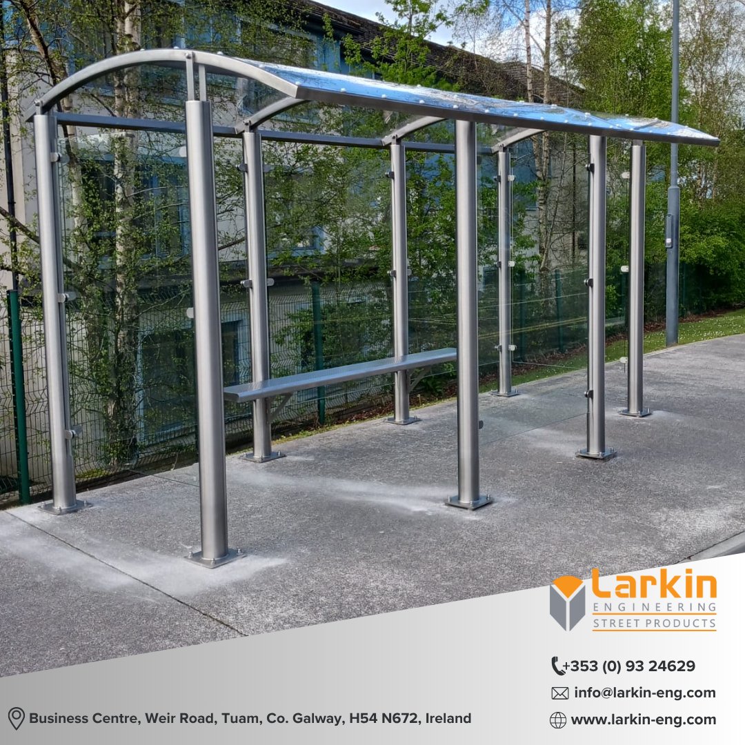 We’re proud to see another Skellig Bus Shelter installed by #LarkinEngineering 

From fabrication to installation, we make public transport infrastructure straightforward and cost-effective all without stretching your budget.
#SkelligShelter #StreetFurniture #IrishManufacturing