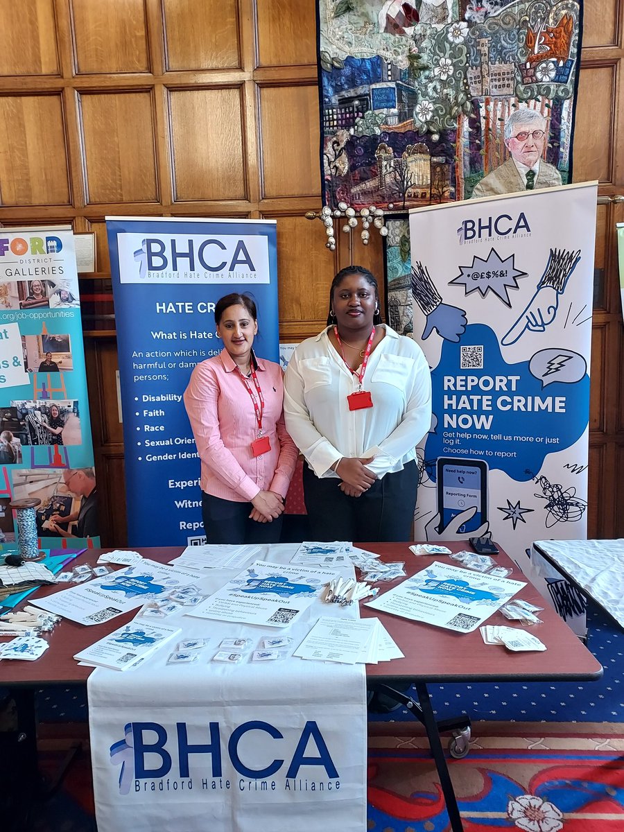 BHCA_UK's tweet photo. Looking forward to supporting  #RefugeeWeek in Bradford and raising awareness of Hate Crime and how to report.  #ExperiencedIt #WitnessIt #ReportIt  we are one city , say no to Hate Crime https://t.co/ZQPKSvkqR9