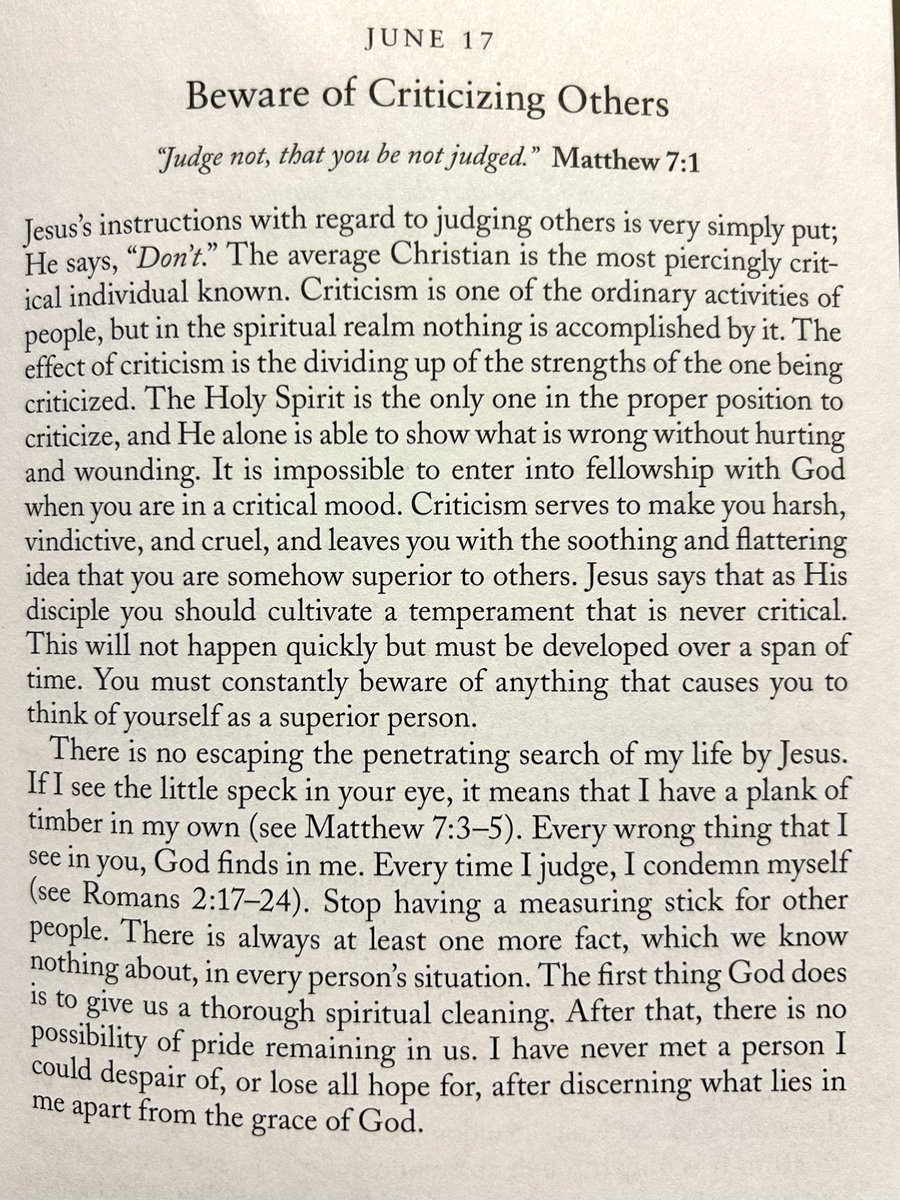 “The average Christian is the most piercingly critical individual known.” Oswald Chambers