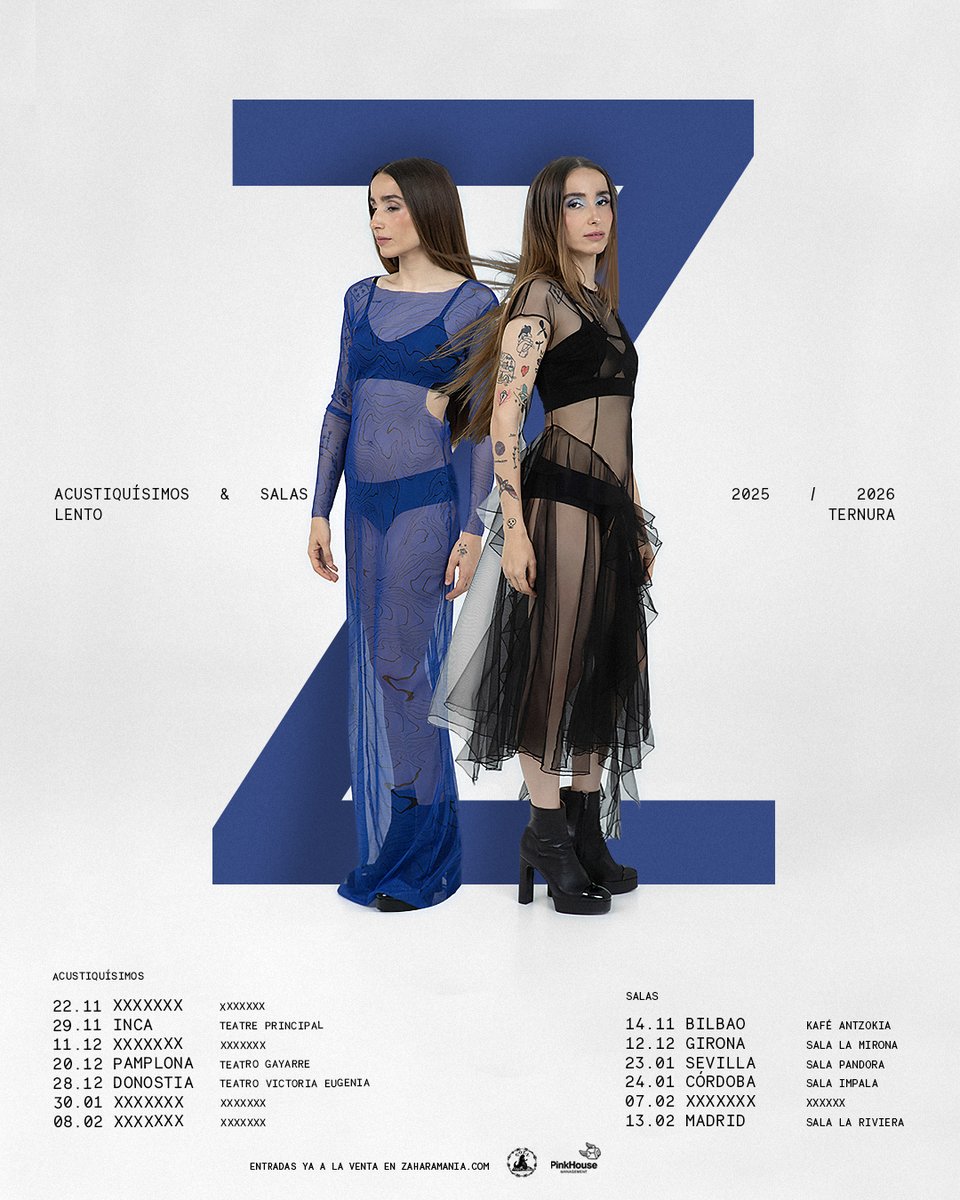 Vuelven las salas 💦
Vuelven los acustiquísimos 🥹

Después de los festivales vuelvo a girar con dos formatos muy distintos pero que me muero de ganas de compartir con vosotras

Entradas ya disponibles (salvo Donostia y Pamplona que saldrán mañana)

zaharamania.com