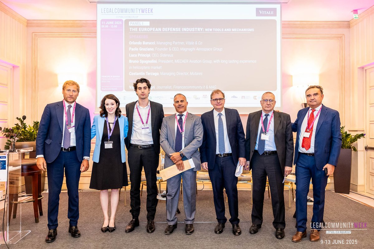 valentina_magri's tweet image. Mercoledì 11 giugno 2025 ho avuto l'opportunità di moderare la conferenza sugli investimenti in difesa e aerospazio organizzata da #Vitale e #LcPublishingGroup nell'ambito della #LegalcommunityWeek. Ringrazio i relatori, Vitale e il pubblico in sala

#17giugno #Italia #economia
