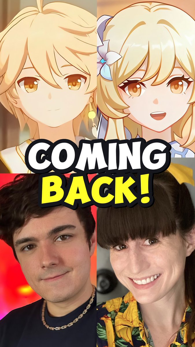 THEY’RE BACK! Aether &amp; Lumine VA Confirmed RETURNING Soon!
youtube.com/shorts/4ChE0Wu…
#GenshinImpact