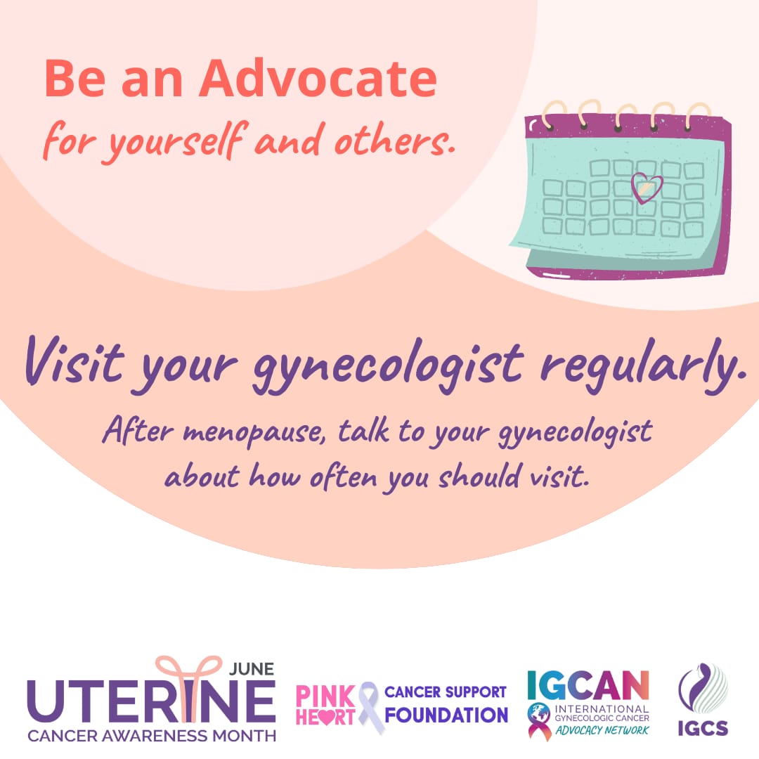 Even after menopause, your body still needs care.
📅 Regular gynecologist visits = early detection.
Advocate for yourself. Remind a sister. Save a life. 💕
#UterineCancer #WombCancer #GynaecologicalCancer #CancerAwareness   #UCAM #EndometrialCancer  #AbnormalBleeding #NCDs