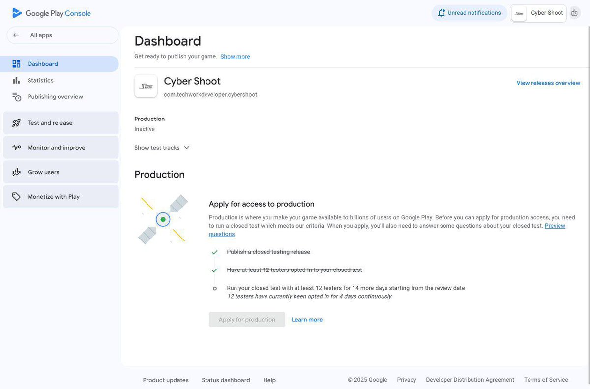 📢 $CYBERS APPS UNDER REVIEW BY PLAYSTORE

We’re excited to announce that the $CYBERS application is currently under review by Google Play Store!

🎮 Soon, you'll be able to download and enjoy Cyber Shoot directly from the Play Store — making it easier than ever to Shoot, Win,