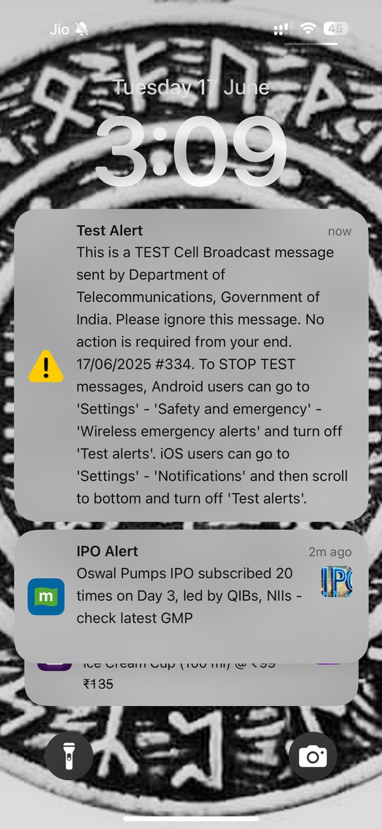 oswal_hardik's tweet photo. Test alert sent by @DoT_India now. What’s happening ? https://t.co/c4J2bTjhS1